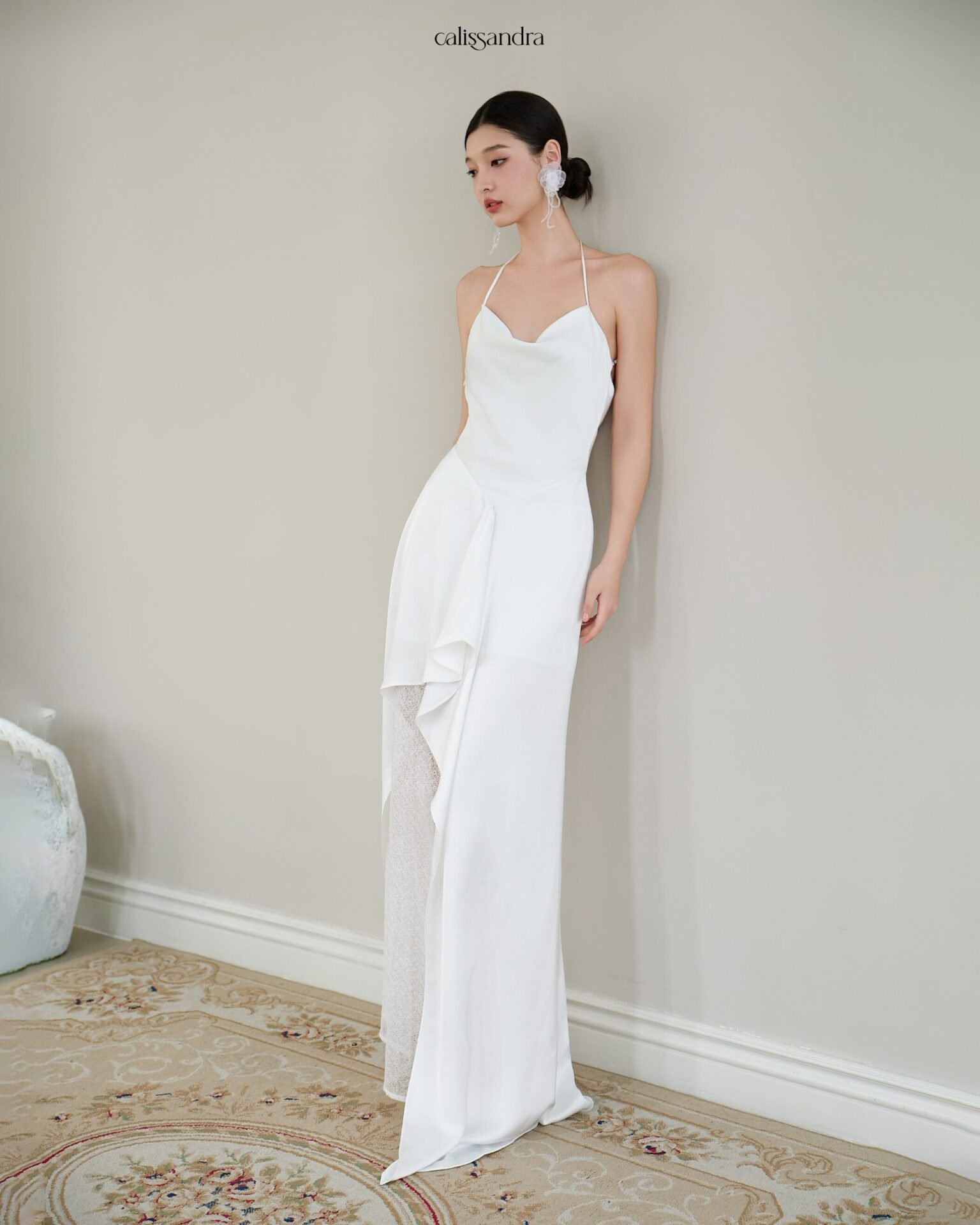 Model wearing the Calissandra Opaline Dress