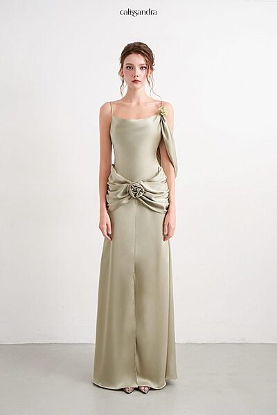 Auriane Dress in Sage Olive