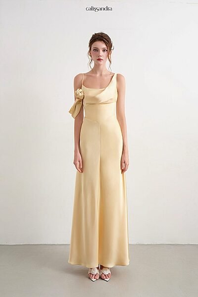 Roumaissa Dress in Butter Yellow